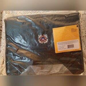 NWT Coast Guard Emblem Black Large Laptop Sleeve